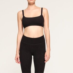 NWT SKIMS Terry Lounge Bralette S/M Onyx